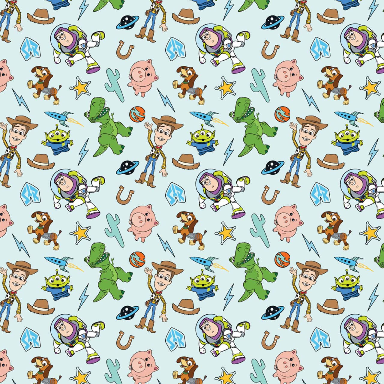 Disney Pixar Toy Story Icons Cotton Fabric